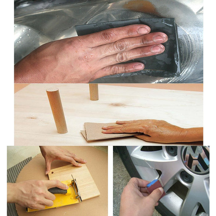 Using sandpaper and abrasives