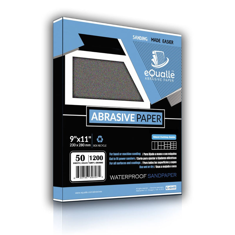 1200 Grit Sandpaper Sheets – 50 Pack, 9x11 in, Wet or Dry Use