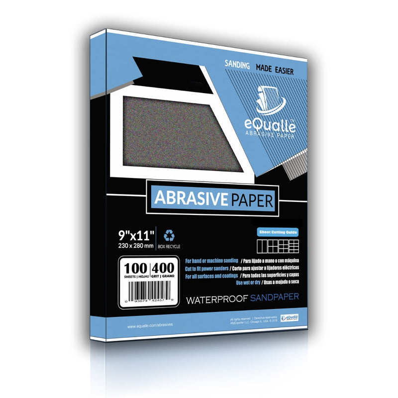 400 Grit Sandpaper Sheets – 100 Pack, 9x11 in, Wet or Dry Use